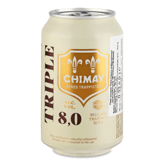 Пиво Chimay Triple янтарне нефільтроване з/б 0,33л (0,33л)