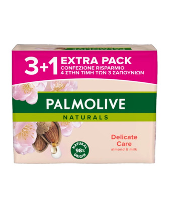Тверде мило Palmolive Naturals Зволожувальне Мигдаль і молочко 3+1 90 г