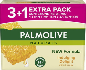 Тверде мило Palmolive Naturals Молочко і мед 3+1 90 г