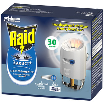 Фумігатор від комарів Raid Захист+, 30 днів