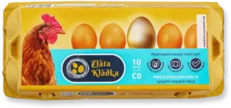 Яйця Zlata Kladka курячі столові С0 10 шт
