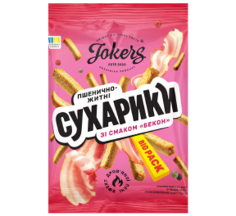 Сухарики JokerS пшенично-житні Бекон 100г