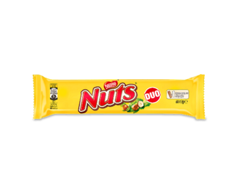 Цукерки Nuts Duo з цілими лісовими горіхами (2*30г)