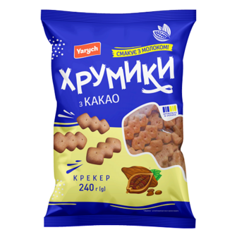Крекер 240 г Yarych Хрумики з какао м/уп 