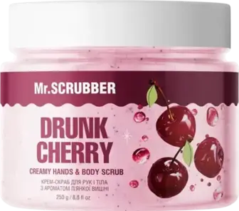 Крем-скраб для рук і тіла Mr.Scrubber Drunk cherry з ароматом п`янкої вишні 250 г