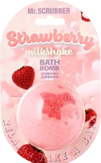 Бомбочка для ванни Mr.Scrubber Strawberry Milkshake 200 г