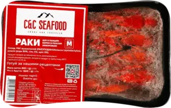 Раки C&C Seafood варено-морожені розмір М 800 г
