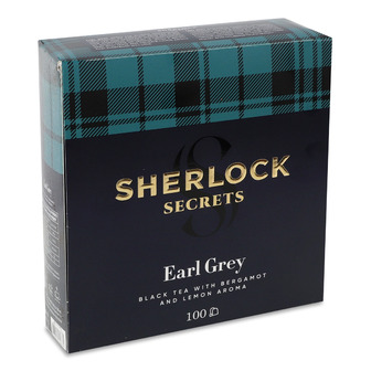 Чай чорний Sherlock Secrets Ерл Грей байховий ароматизований 2 г 100 шт (4823118606379)