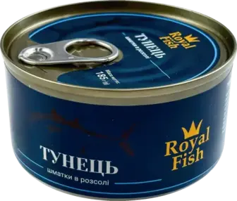 Тунець Royal Fish шматки у власному соку 185 г