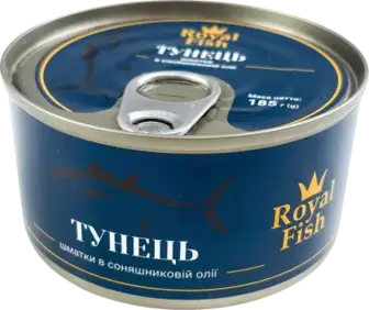 Тунець Royal Fish шматки в олії 185 г