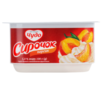 Сирок Чудо збитий Персик 5% 100г ст