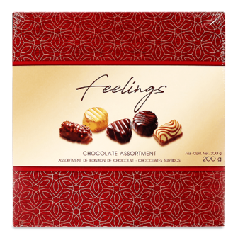 Цукерки Feelings асорті шоколадні 200г (200г)