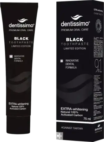 Зубна паста Dentissimo Extra Whitening Black 75 мл