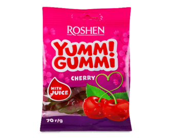 Цукерки Roshen Yummi Gummi Cherry желейні (70г)