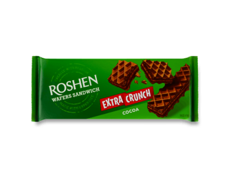 Вафлі Roshen Wafers Sandwich Extra Crunch Cocoa (142г)