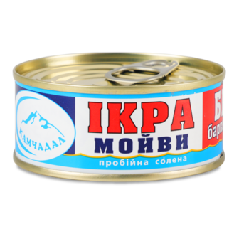 Ікра мойви пробійна солена 80г ж/б Камчадал