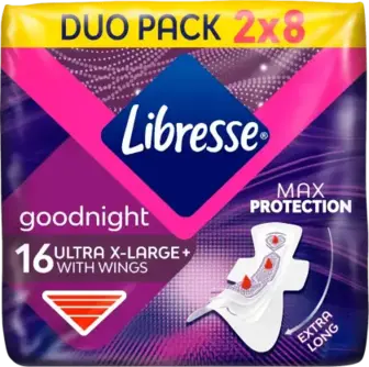 Прокладки гігієнічні Libresse Ultra Goodnight extra wings 16 шт
