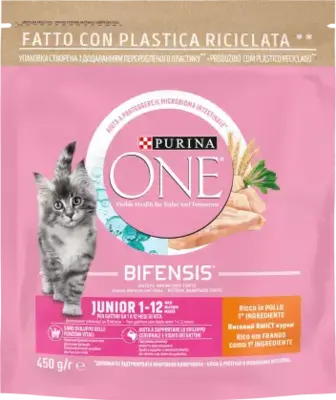 Корм для кошенят Purina One Junior з куркою і цільними злаками 450 г