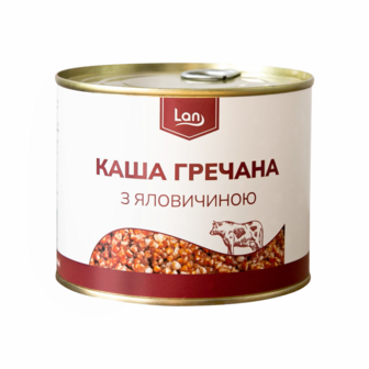 Каша LAN гречана з Яловичиною з/б ключ 525г