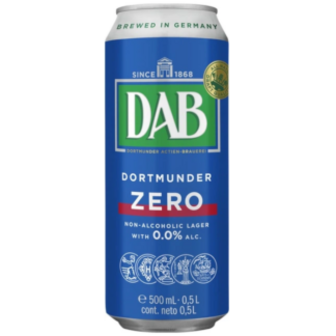 Пиво DAB Zero світле фільтроване 0% з/б 0,5л