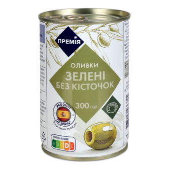 Оливки «Премія»® зелені без кісточок з/б (300г)