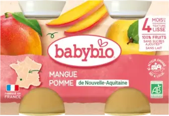 Пюре Babybio органічне з манго та яблука 130 г
