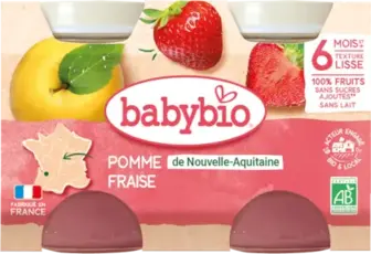 Пюре Babybio органічне з яблука та полуниці 130 г