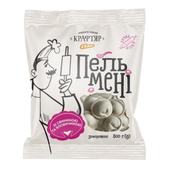 Пельмені Крафтяр свинина-яловичина заморожені (800г)