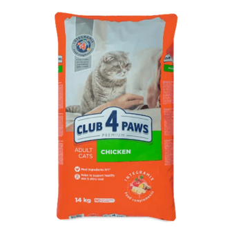 Корм для котів Club 4 Paws курка сухий (14кг)