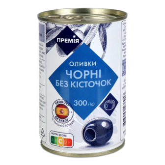 Оливки «Премія»® чорні без кісточок (300г)