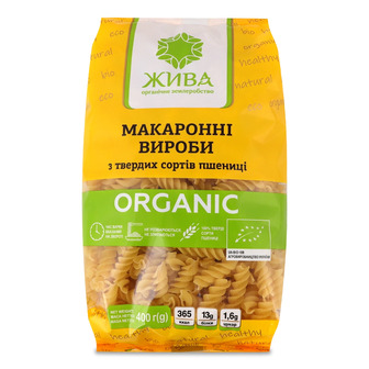 Макаронні вироби Жива Спіральки органічні 400 г (4820287070154)