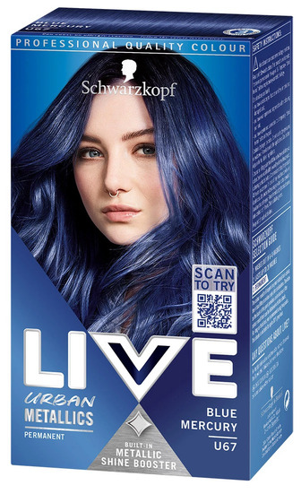 Фарба для волосся Schwarzkopf Live Urban Metallic U67 Сапфіровий Синій 122 мл (9000101234909)