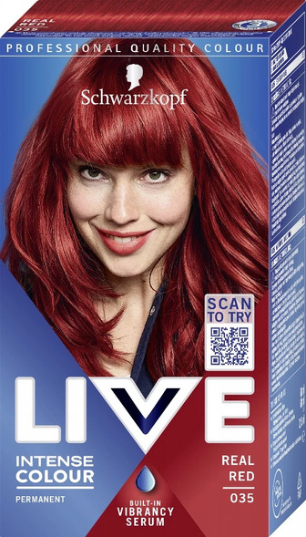 Стійка крем-фарба для волосся Schwarzkopf Live Intense Colour 035 Сміливий Червоний 142.5 мл (9000101624274)