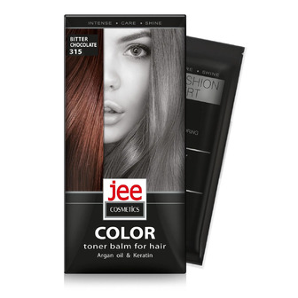 Тонуючий бальзам для волосся Jee Cosmetics тон 315 Гіркий шоколад, саше 30 мл (4820000117616)