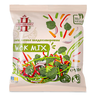 Суміш овочева Highberry Wok mix швидкозаморожена 400г (400г)