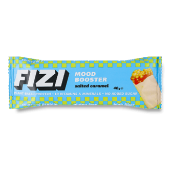 Батончик Fizi Salted caramel у білій глазурі 40г (40г)