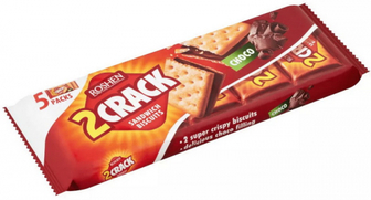 Печиво Roshen Crack з шоколадною начинкою 190г