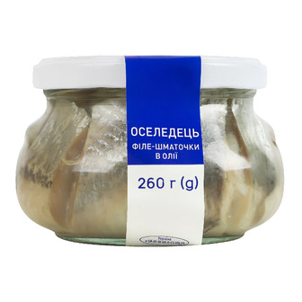 Оселедець Norven філе-шматочки в олії 260 г (4823124002394)