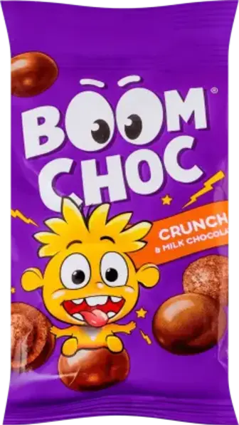 Драже Boom Choc рисові кульки в молочному шоколаді 30 г