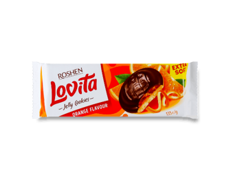 Печиво Roshen Lovita Jelly Cookies зі смаком апельсина (135г)