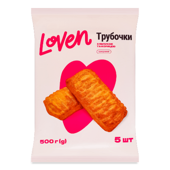 Трубочки Loven з яблуком та корицею заморожені 500г