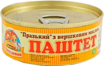 Паштет СТО ПУДОВ Празький м’ясний з/б 240г