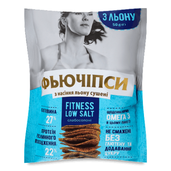Чипси Лавка традицій Фьючіпси Fitness Low Salt з насіння льону 50г