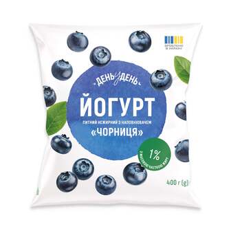 Йогурт 400 г День у День чорниця 1% п/ет (Г) 