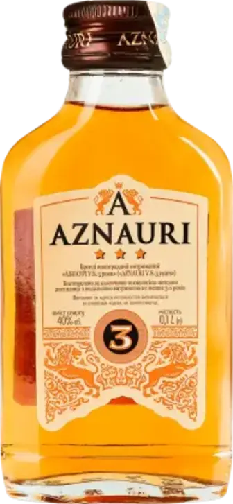 Бренді Aznauri виноградний 3 роки витримки 40% 100 мл