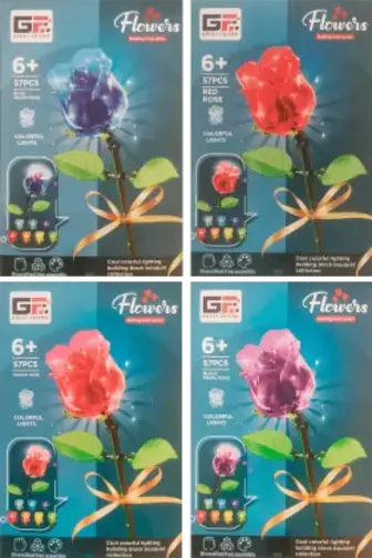 Конструктор Flowers Троянда 50 елементів в асортименті