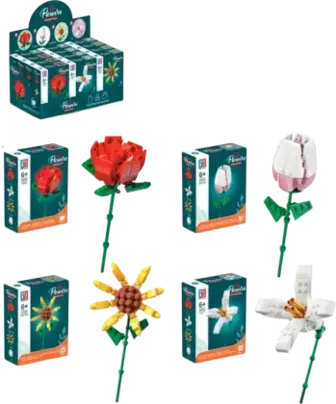 Конструктор Great Friend Flowers 44-70 елементів в асортименті