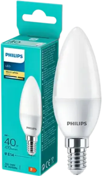 Лампа Philips LED 40W B35 E14 WW FR ND 1PF/6 DISC
