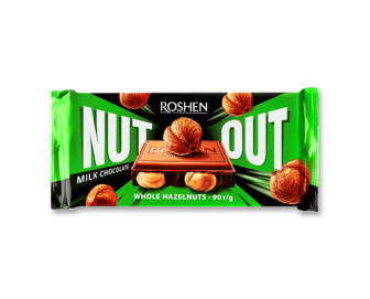 Шоколад молочний Roshen Nut Out Whole Hazelnuts (90г)