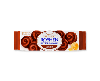 Печиво Roshen Butter Cookies з маслом та какао (140г)